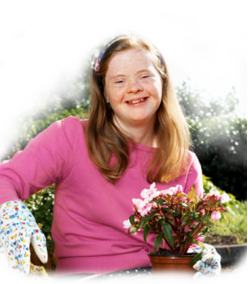a girl in a wheelchair