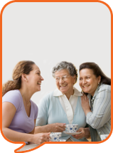 three smiling ladies