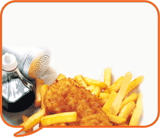 a serving of fish and chips