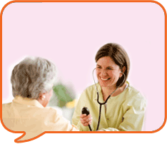 a woman with her doctor