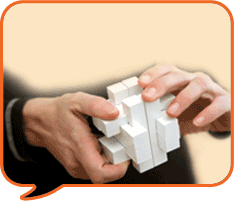 a man solving a puzzle