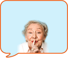 a lady with her finger over her lips