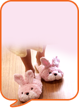 pink bunny slippers