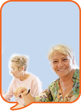 two smiling women