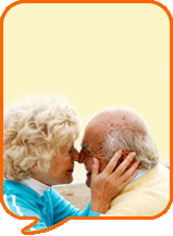 older couple embracing